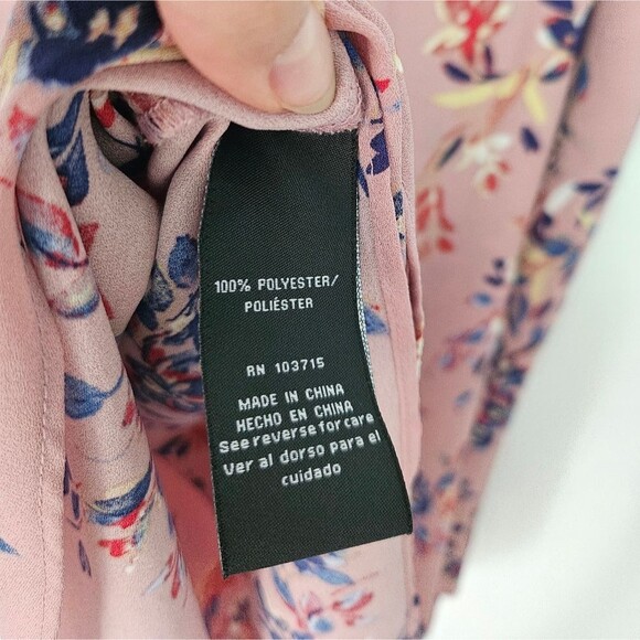 Zac & Rachel Feminine Double Layer Button Up Floral Print Popover Tank Top Sz M - Picture 4 of 8